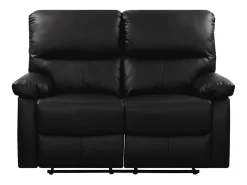 Sofá relaxante "Lincoln" - 147 x 89 x 103 cm - 2 lugares - Preto