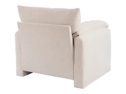 Sofá reto bege - Sofá com braços e encosto - Chenille - para sala de estar e quarto