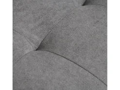 Sofá reto cinza de 2 lugares com armazenamento integrado e almofadas removíveis - 117x62x78cm