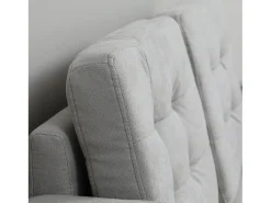 Sofá reto de 2 lugares em veludo cinza com armazenamento integrado - 117x62x78cm