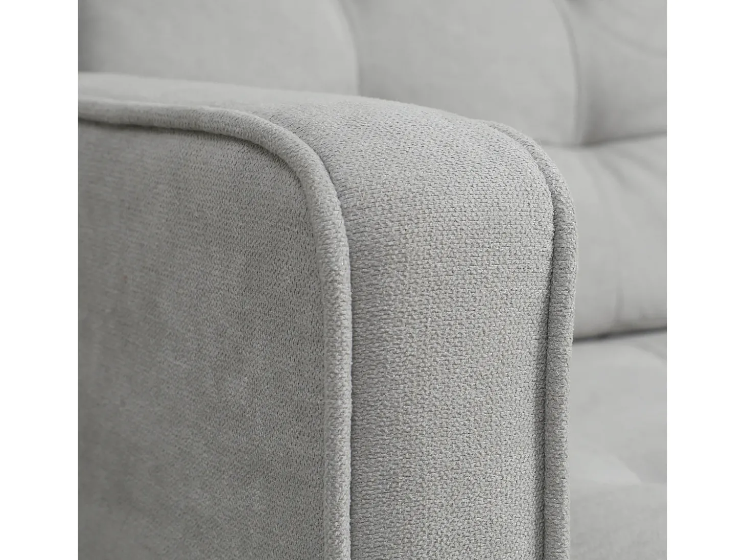 Sofá reto de 2 lugares em veludo cinza com armazenamento integrado - 117x62x78cm