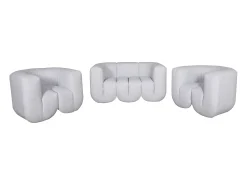 Sofá 150x75x85 cm cinza claro nua