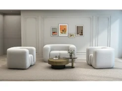 Sofá 150x75x85 cm cinza claro nua