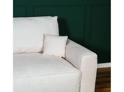 Sofá-cama 3 lugares Bege - chaise reversível lado direito/esquerdoche com arrumação integrada (269 x 158 x 96 cm) - LAUREN
