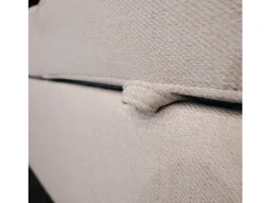 Sofá-cama 3 lugares Bege chaise longue reversível lado direito/esquerdoche com 2 pufes (248 x 117 x 90 cm) - AVERY