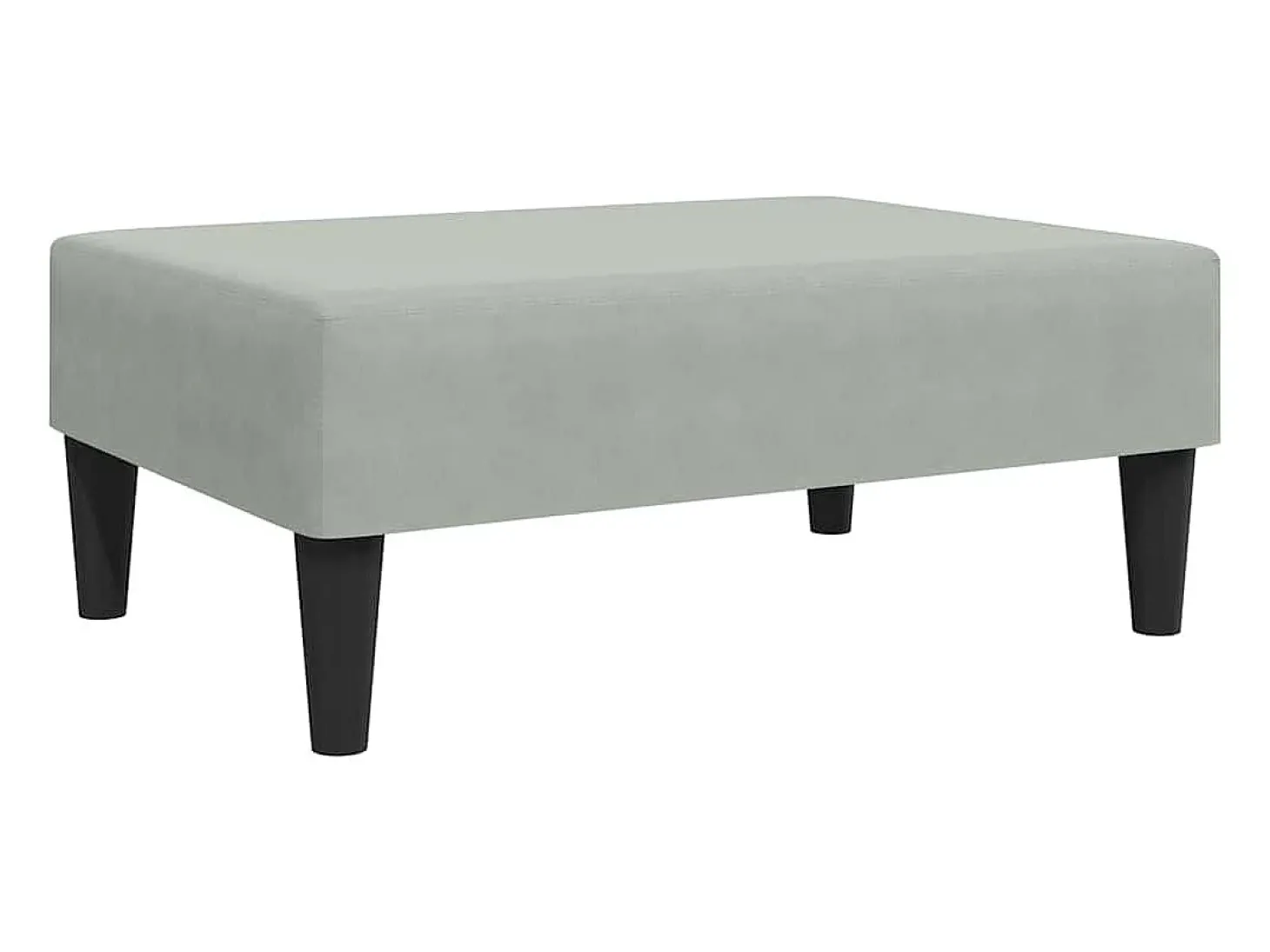 Sofá-cama 2 lugares c/ apoio de pés veludo cinzento-claro