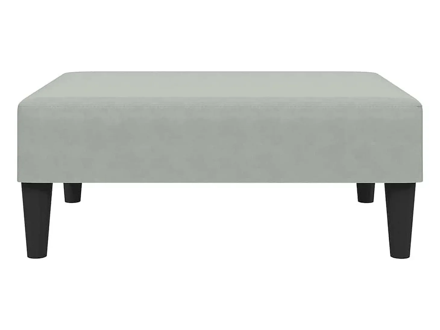 Sofá-cama 2 lugares c/ apoio de pés veludo cinzento-claro