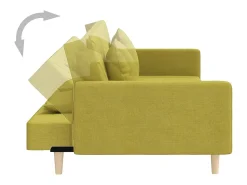 Sofá-cama 2 lugares com duas almofadas tecido verde