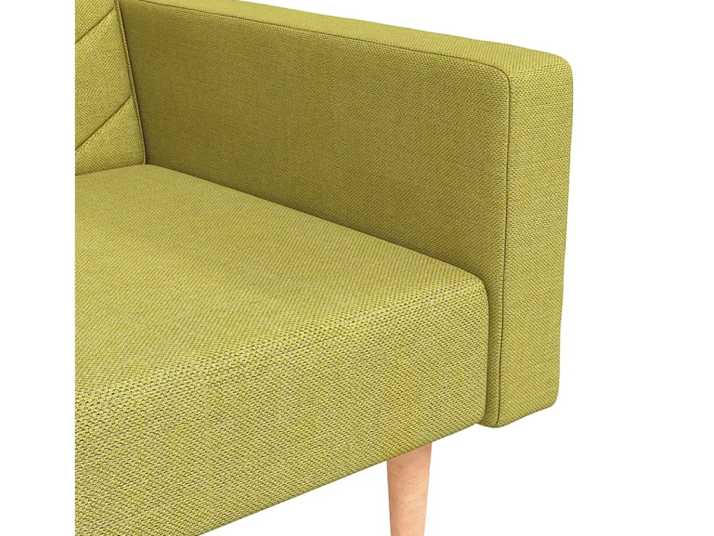 Sofá-cama 2 lugares com duas almofadas tecido verde