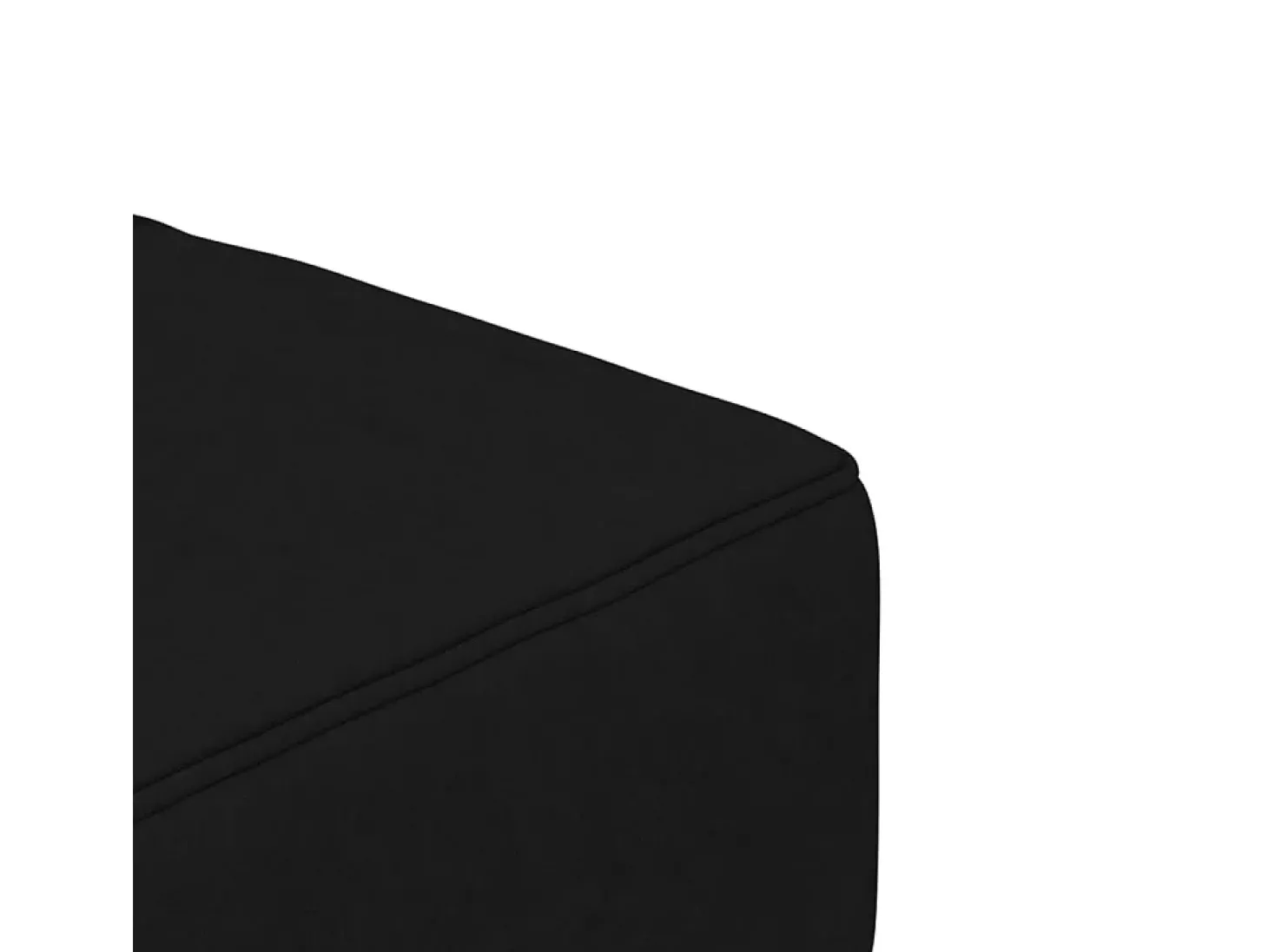 Sofá-cama 2 lugares com duas almofadas veludo preto