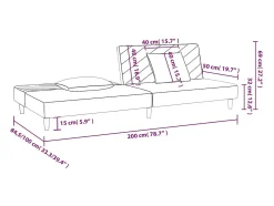 Sofá-cama 2 lugares com duas almofadas veludo rosa