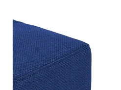 Sofá-cama 2 lugares com duas almofadas tecido azul