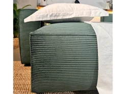Sofá-cama 3 lugares Verde Abeto - chaise reversível lado direito/esquerdoche com arrumação integrada (269 x 158 x 96 cm) - LAUREN