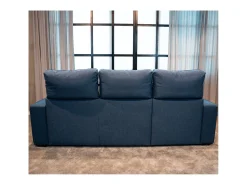 Sofá-cama 3 places Azul - chaise longue reversível lado direito/esquerdoche com arrumação integrada (248,5 x 117 x 103 cm) - HARPER