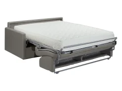 Sofá-cama abertura rápida 3 lug. colchão de 22 cm veludo verde CALIFE