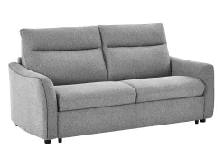 Sofá-cama abertura rápida de 3 lugares tecido cinza SOVANIA