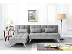 Sofá-Cama Chaise Longue Noelia XS 200cm Preto