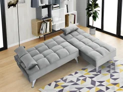 Sofá-Cama Chaise Longue Noelia XS 200cm Preto