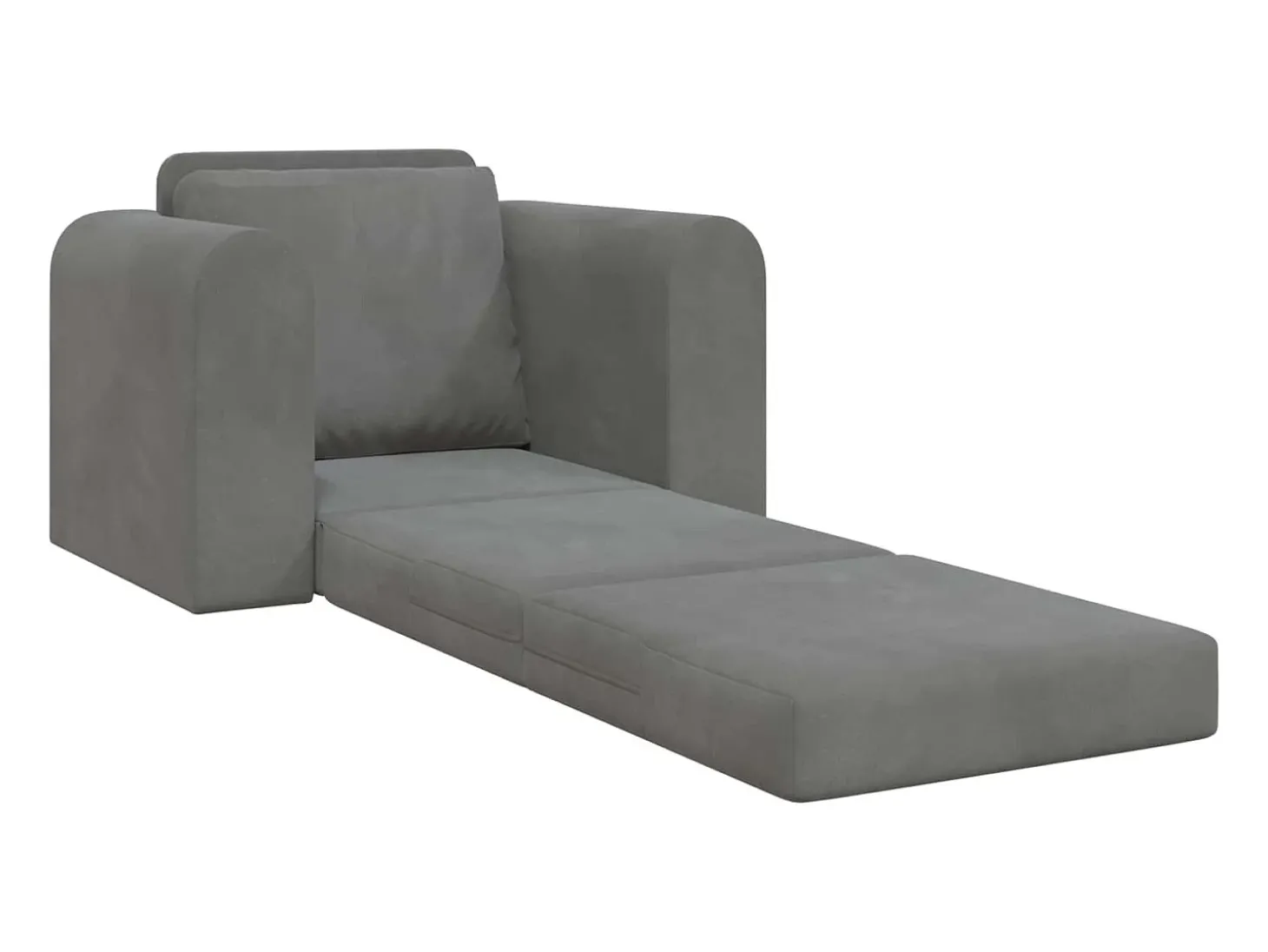 Sofá-Cama Cinza Escuro 98 x 71 x 83 cm Veludo