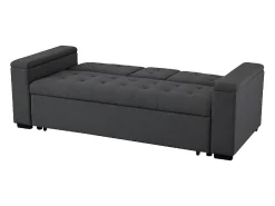 Sofá-Cama Cinzento Escuro Conversível de 3 Lugares NOHO Moderno e Prático
