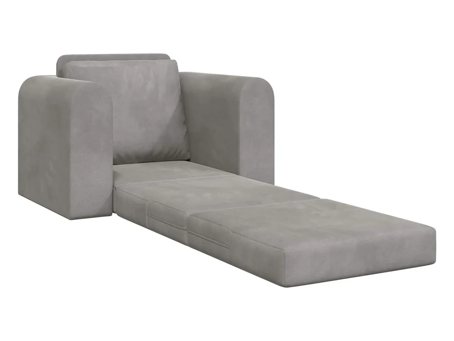 Sofá-Cama Cinzento-claro 98 x 71 x 83 cm Veludo