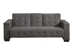 Sofá-cama clic-clac de 3 lugares Microfibra Cinzento DEVONSHIRE