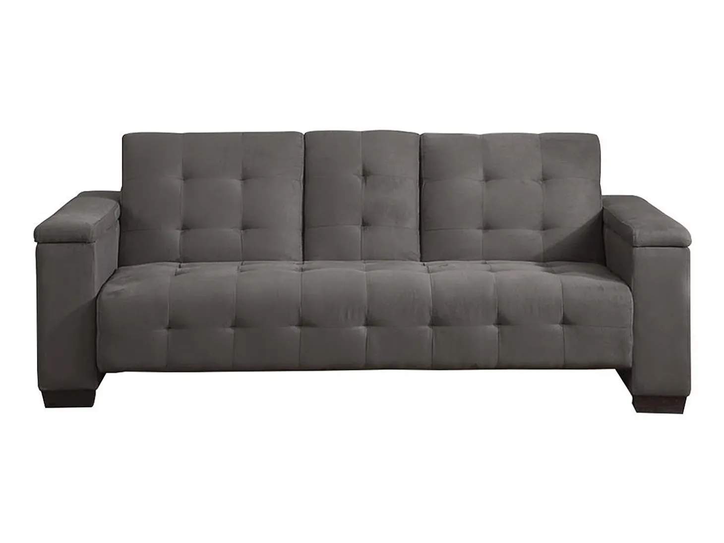 Sofá-cama clic-clac de 3 lugares Microfibra Cinzento DEVONSHIRE