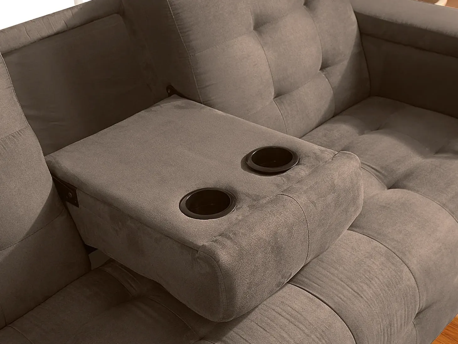 Sofá-cama clic-clac de 3 lugares Microfibra Castanho DEVONSHIRE