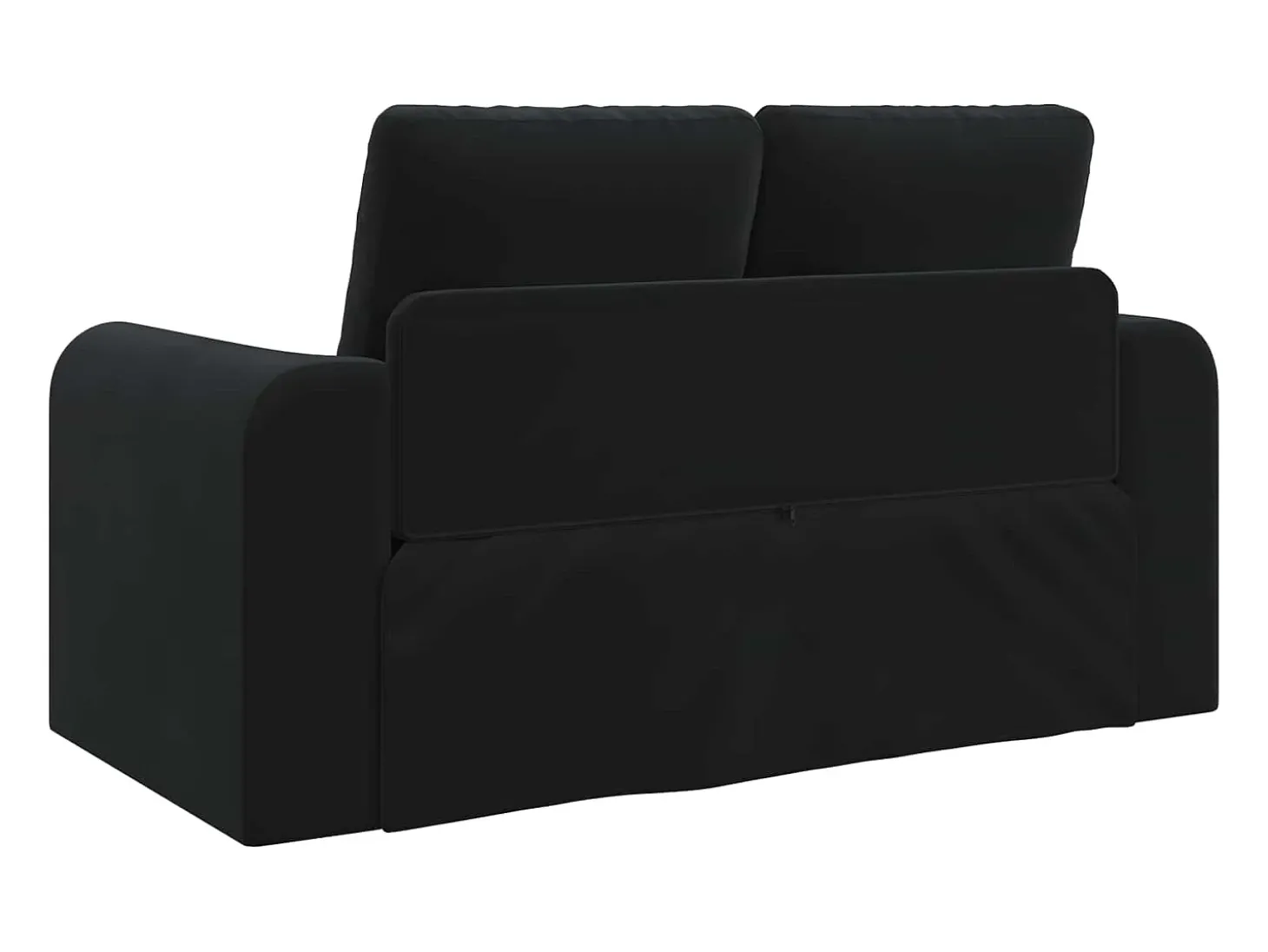 Sofá-Cama 60cm Preto Veludo