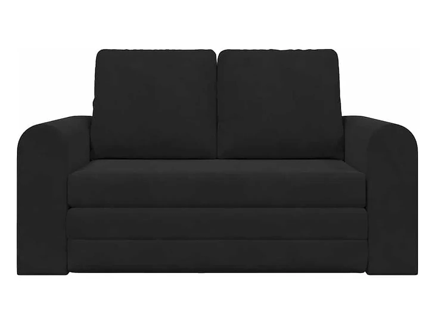 Sofá-Cama 60cm Preto Veludo