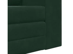Sofá-Cama 60cm Verde Escuro Veludo