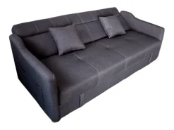 Sofá-Cama Conversível Cinza Escuro de 3 Lugares com Armazenamento - ADARE