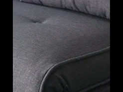 Sofá-Cama Conversível em Tecido Cinza Escuro de 2 Lugares DORIS Moderno e Funcional