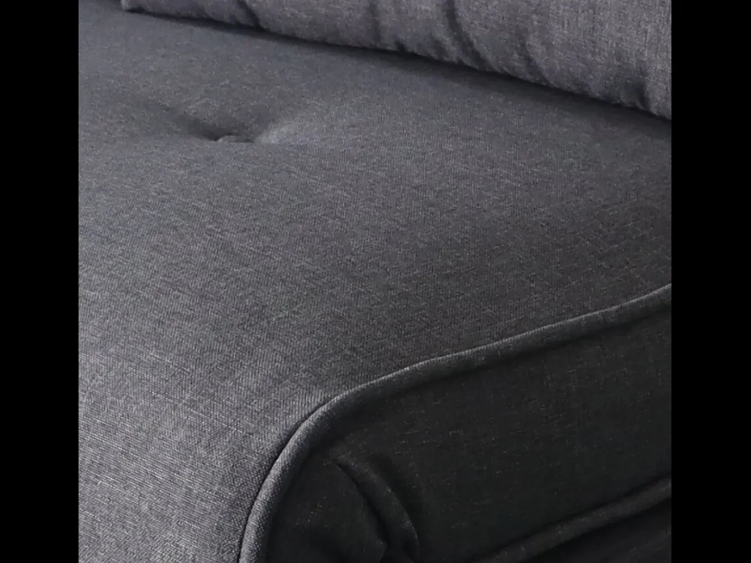 Sofá-Cama Conversível em Tecido Cinza Escuro de 2 Lugares DORIS Moderno e Funcional