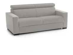 Sofá-cama Daame, ofá de 2 lugare, 100% Fabricado na Itália, Sofá da ala com abertura giratória, com apoio de cabeça ajutávei â€<â€<e braço fino, 160x95h85 cm, Cinza