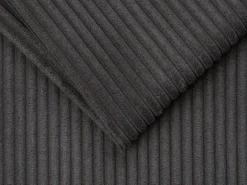 Sofá-cama de 160 cm em veludo canelado antracite com assento com assento de memória de forma, ripas largas e colchão de 22 cm LORETO
