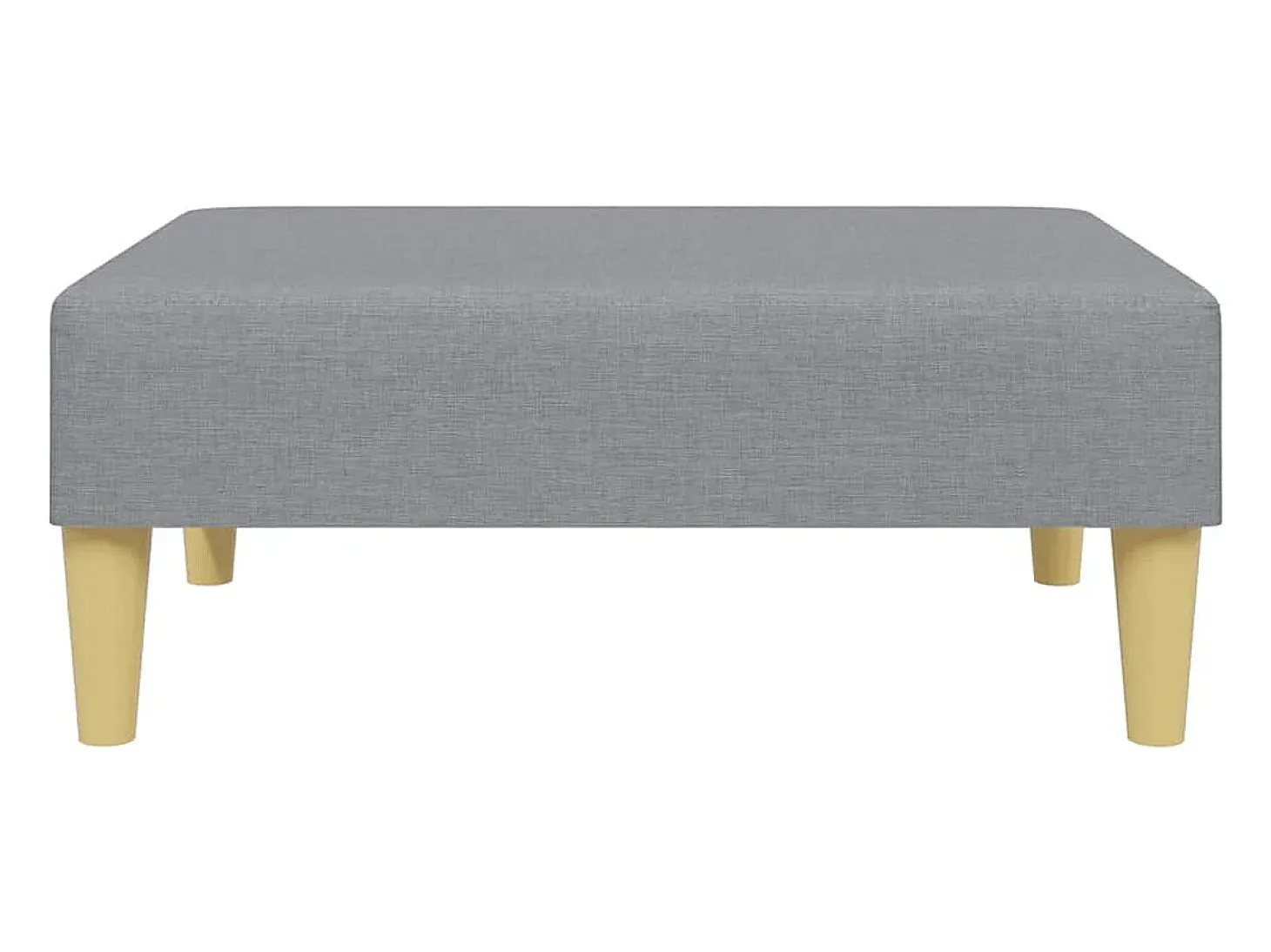 Sofá-cama de 2 lugares c/ apoio de pés tecido cinzento-claro