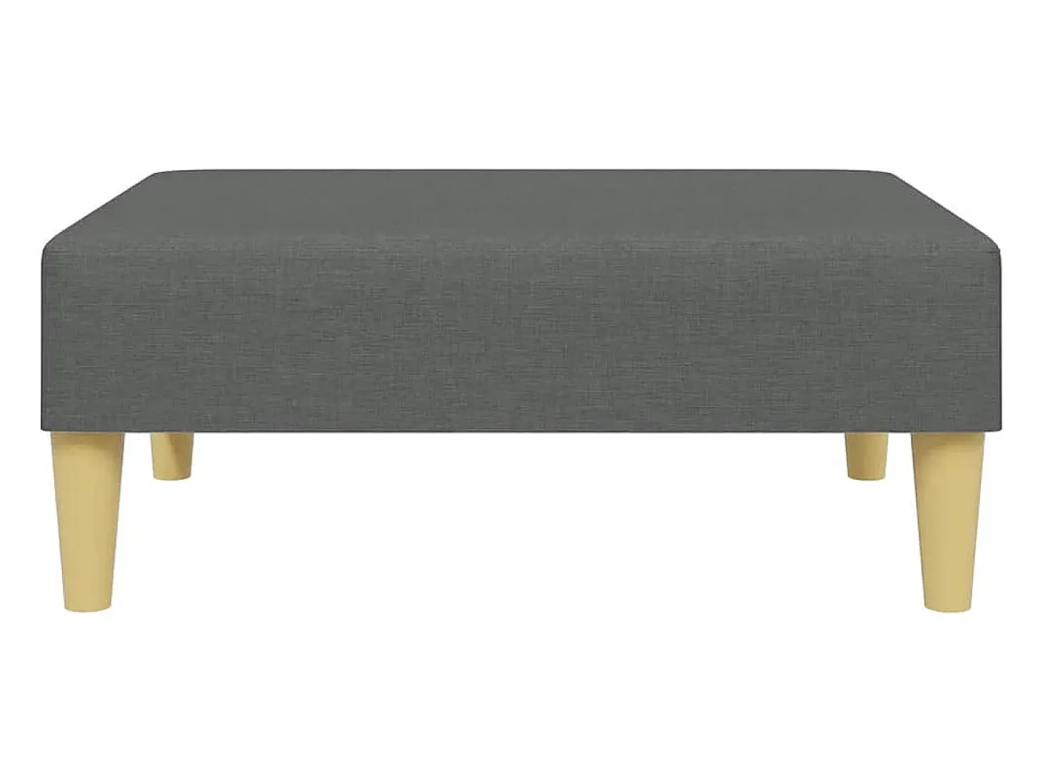 Sofá-cama de 2 lugares c/ apoio de pés tecido cinzento-escuro