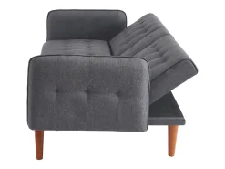 Sofá-cama de 3 lugares cinza com mesa central rebatível INVERNESS