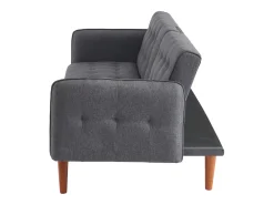 Sofá-cama de 3 lugares cinza com mesa central rebatível INVERNESS