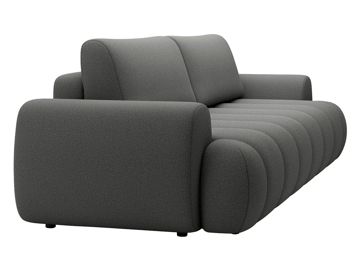 Sofá-cama de 4 lugares em tecido cinza FRIDORA
