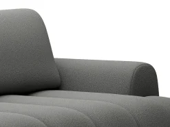 Sofá-cama de 4 lugares em tecido cinza FRIDORA