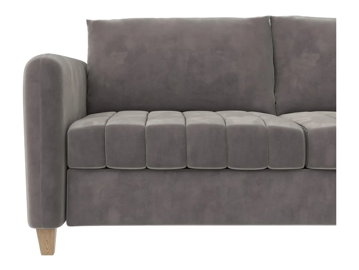 Sofá-cama de 3 lugares Felix cinzento claro