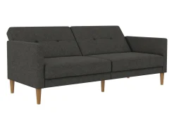 Sofá-cama de 3 lugares Lilly cinzento claro