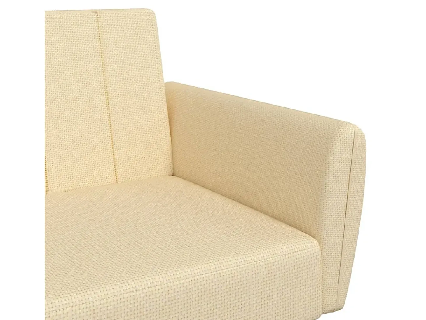 Sofá-cama de 2 lugares tecido cor creme