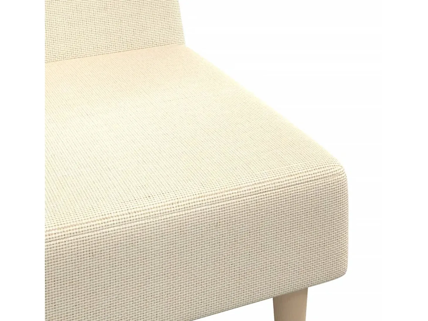 Sofá-cama de 2 lugares tecido cor creme