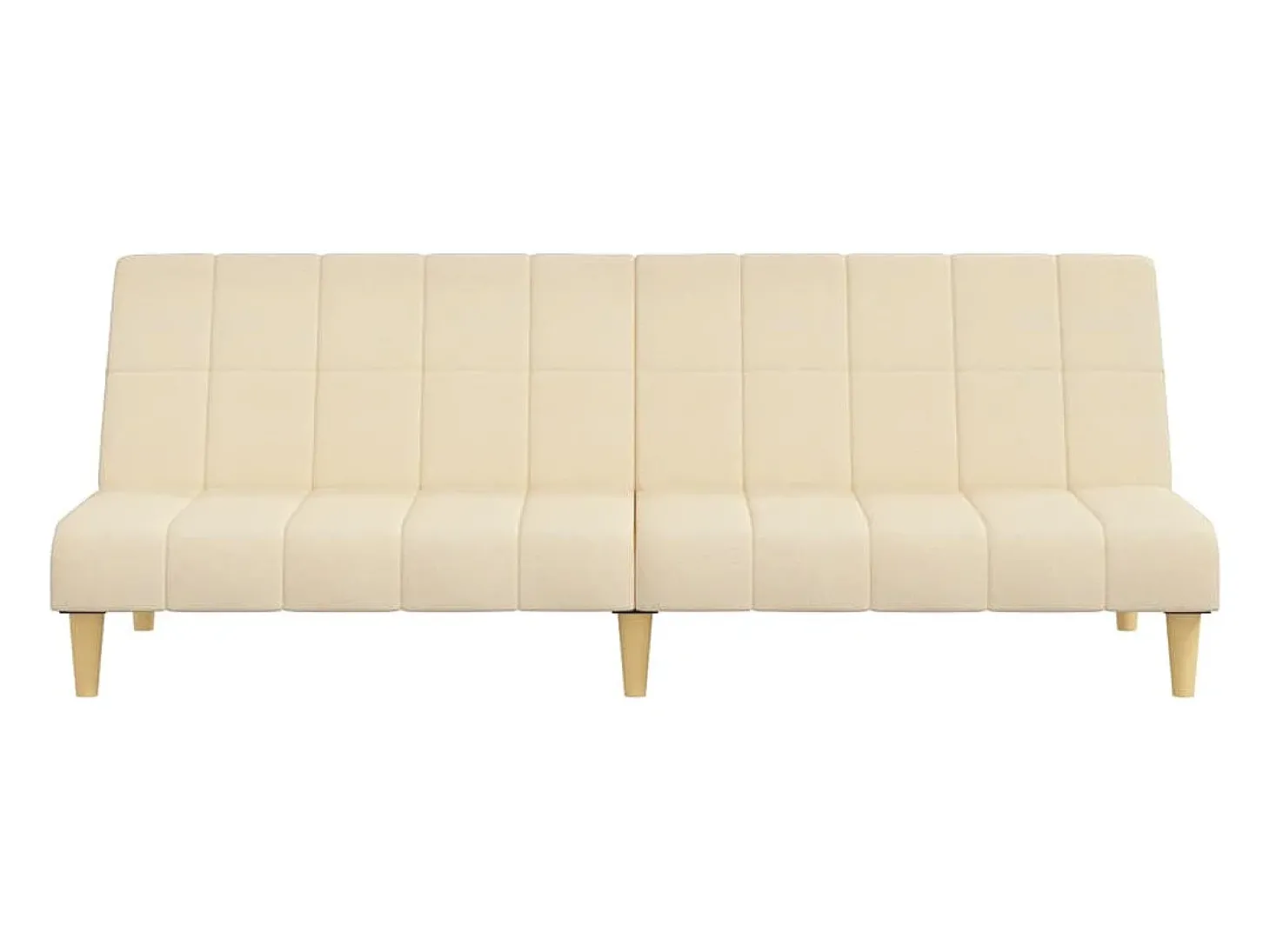 Sofá-cama de 2 lugares tecido cor creme PT186215