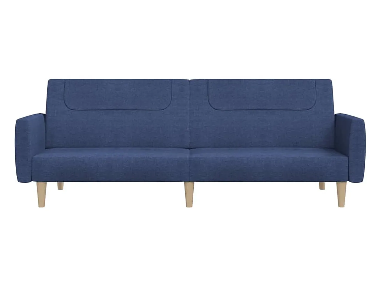 Sofá-cama de 2 lugares tecido azul PT471163