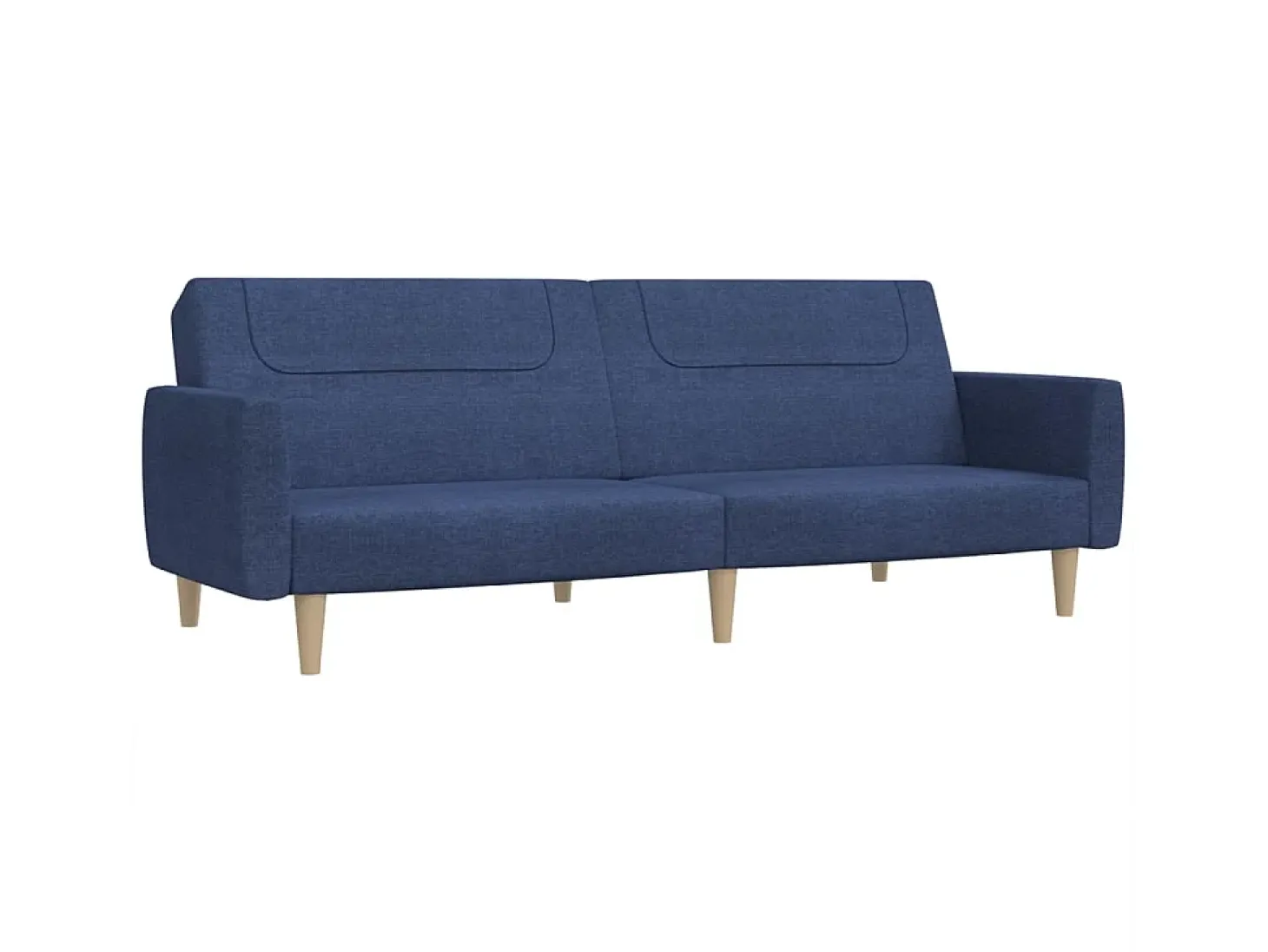 Sofá-cama de 2 lugares tecido azul PT471163