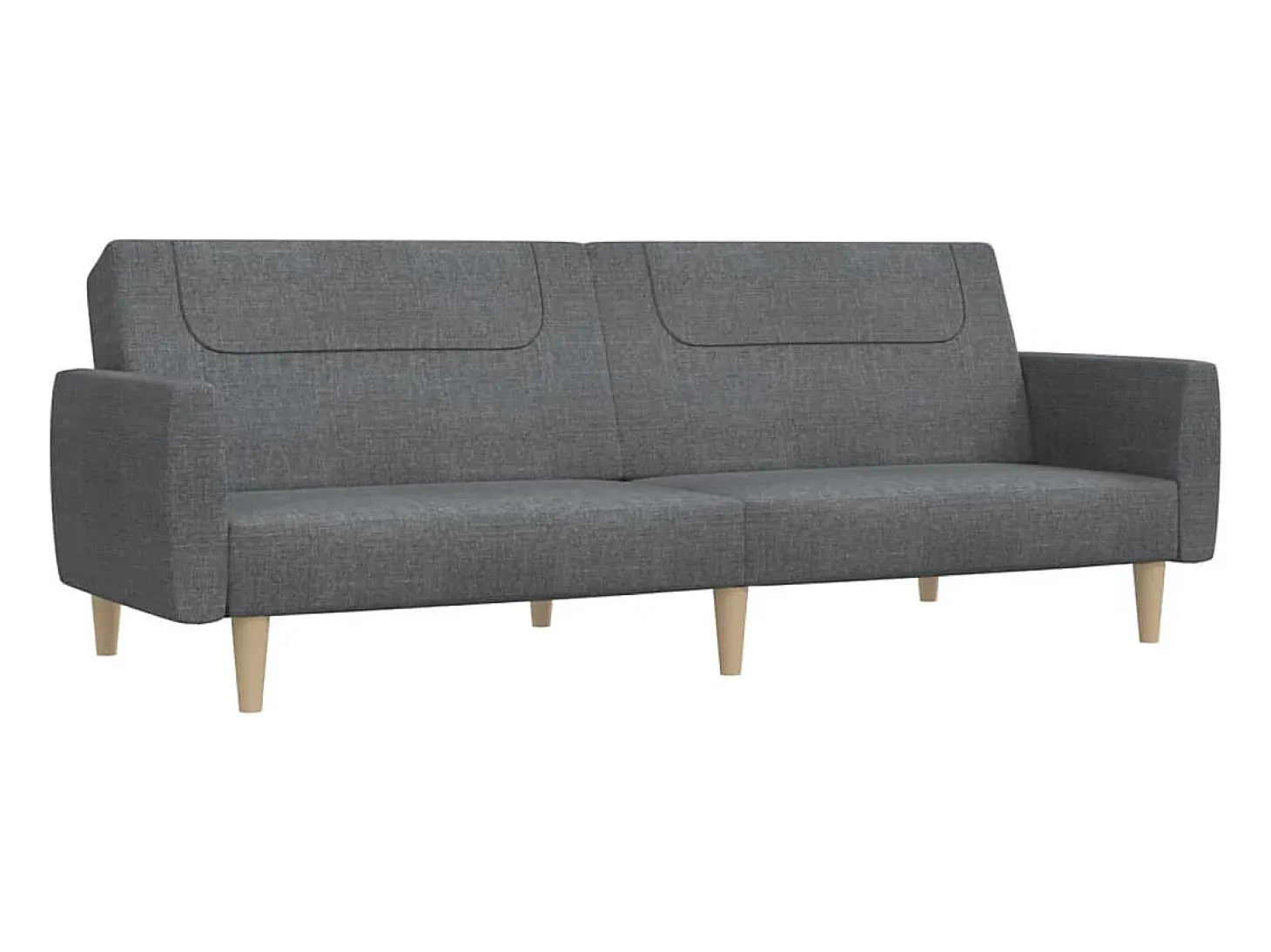 Sofá-cama de 2 lugares tecido cinzento-claro PT615282